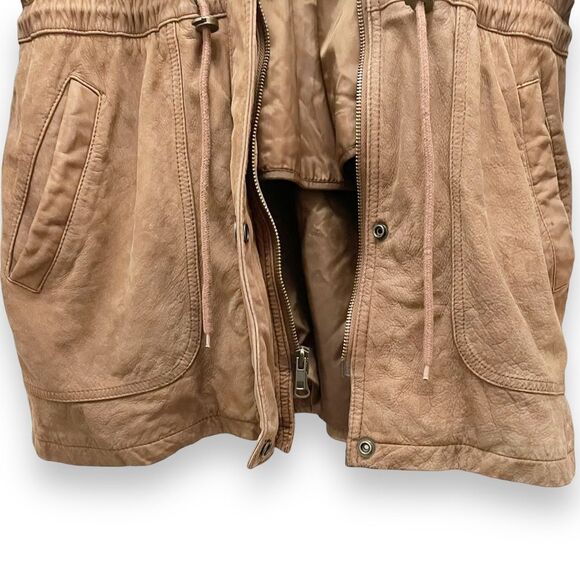 Vintage Wilsons Leather Brown Leather Adventure Bound Anorak Coat Size Medium - Picture 6 of 12